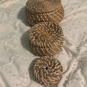 Handwoven Natural Basket Set